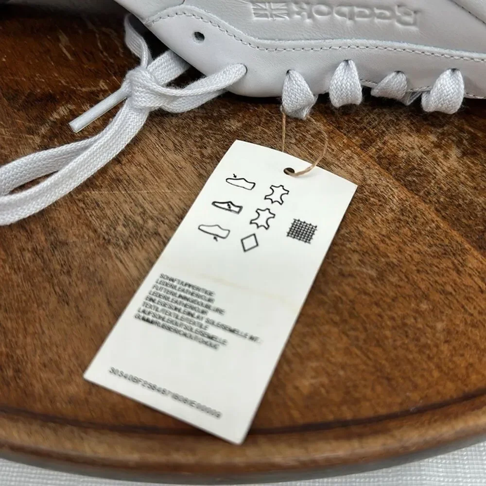 Reebok Shoes W 10.5 Club C Clean White Pink Tennis Pickleball Court Sneakers 80s
